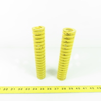 1-1/2" OD x 13/16" ID Flat Wire Compression Yellow Die Spring 8" OAL Lot/2