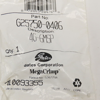 Gates 4G-6MLSP 1/4" (-4) ID Hose x 1/4" ID Hose Mega Crimp Stand Pipe Fitting