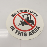 Accuform MFS737 17" Diameter "NO FORKLIFTS IN THIS AREA" Floor Safety Sign