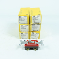 Hubbell CS1221GY 20A Single Pole Switch 120-277VAC Lot Of 6