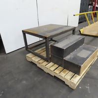 Steel Machine Approach Access Catwalk Ladder Platform 38" x 32" and 20-1/2" High