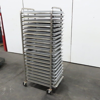 M & E Mfg. Stainless Steel Single End Load Nesting Baking Rack 20 Pan Capacity