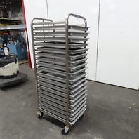 M & E Mfg. Stainless Steel Single End Load Nesting Baking Rack 20 Pan Capacity