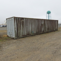40' Standard Height End Door Shipping Container (Floor & Roof Leaks) AS IS