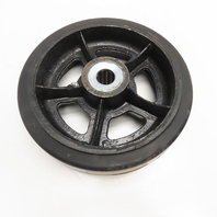 10" x 3" Rubber Over Cast Iron Spoked Caster Wheel 1" Roller Bearing Bore
