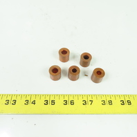 0.66" OD x 0.675" Tall Copper Spacer Tube 0.32-0.28" ID Tapered Bore Lot Of 5