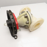 Asahi 4" PVDF/PTFE Diaphragm Valve Manual Chain Wheel Actuated CL100