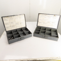 Durham Mfg 18" x 12" x 3" H Metal Compartment Organizer Boxes Lot of 2