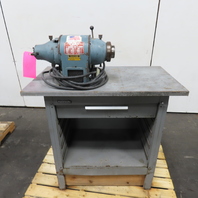 Schauer LA1C Speed Lathe 440V 1/4-1/2HP 3Ph 60Hz 3450RPM 1.1A W/Bench 36x20" Top