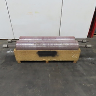 11-3/4" OD x 60" Long Polishing Felt Roller Wheel 55mm Shaft 92" OAL Lot Of 2