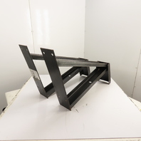 30 x 7" x 23"H Heavy Duty Steel Cantilever Wall Mount Shelf Brackets Black Set/2