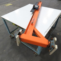 1/2 Ton Capacity Wall Beam Mount Jib Crane 62" Span 48" Travel