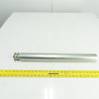 Damon 2.35" OD x 22" Face Double Sprocket Driven Steel Conveyor Roller 24" BF