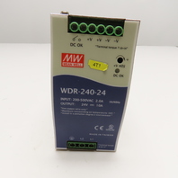 Mean Well WDR-240-24 200-500VAC Input 24VDC Output Power Supply
