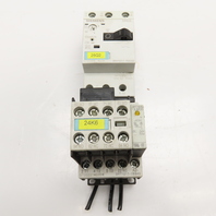 Siemens 3RV1011-1KA10 600V 10Hp 9-12A Trip Circuit Breaker W/ Aux Contacts 24VDC