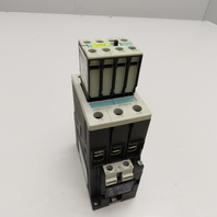 Siemens 3RT1038-1B 3RH1921-1FA22 Contactor 600V 50Hp W/ Aux. 2 N/O N/C 24VDC