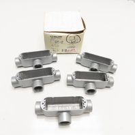 Killark OT-2 3/4" Threaded Hub Conduit Body TEE Lot Of 5