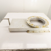 Manual Crank Slide Gate Valve Aluminum 13" Square x 12" Round Flange Adapter