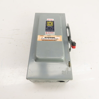 Square D H362 60A 3-Pole Fusible Safety Disconnect Switch 600V Nema 1 W/ Fuses