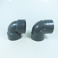 ASTM D-2467 4" SCH 80 90 Deg PVC 90 Degree Elbow Schedule 80 Lot Of 2