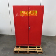 45 Gallon Flammable Liquid Storage Cabinet + 4 Shelves 65" H x 18" x 43"
