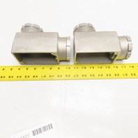Kondu LB-6 1-1/2" Threaded Hub Electrical Conduit Body LB Lot Of 2