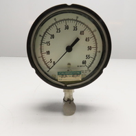 Ashcroft 0-60 In Water Pressure Gage 5" Dial 1/2" NPT Bottom Ported