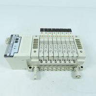 SMC VQ1201RY-5 EX120-SSY1 Solenoid Valve Manifold 8-Station 24VDC Serial Unit