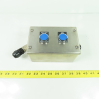 2-Button Stainless Steel Push Button Station 6-1/4" x 4" x 3-1/2"