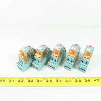 Releco C9-A41 Ice Cube Relays 115VAC with Sockets Lot of 5