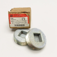 Crouse Hinds PLG8 3" Galvanized Recessed Pipe Plug Box Of 2