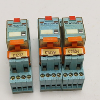 Releco C9-A41 Ice Cube Relay & Base 230VAC Lot Of 3