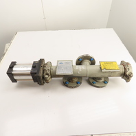 Hycoa C95-5574-1R4 2" x 2" x 2" 3-Way Diversion Valve Cylinder Actuated 90°