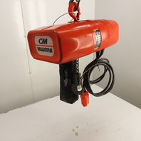 CM Valustar WL 1 Ton 2000LB Electric Chain Hoist 240/480V 3Ph 12' Lift 16 FPM