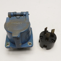 Ralco 322-A 60A 600VAC 250VDC 3-Pole Industrial Receptacle & Plug