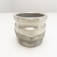 400F 4" Aluminum Type F Camlock Adapter 4" Male NPT