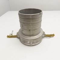 C 600 6" Aluminum Cam and Groove Female Coupler to 6" ID Hose Barb