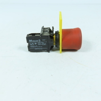 Moeller EK01 Emergency Stop Pushbutton Switch with NC Contact Block 600V 10A