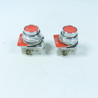 Cutler-Hammer 10250T/91000T Momentary Red Stop Push Button Switches Lot of 2