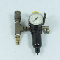 Parker 14E07B13FC Air Filter Regulator with Gauge and Fittings 250psi 175F