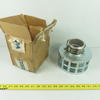 3" Female NPT Round Suction Strainer Zinc Plated Steel with Clamp