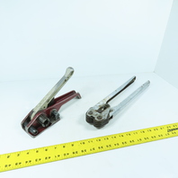 Manual Steel Strapping Tool Set Tensioner and Sealer For 3/4" Set Of 2