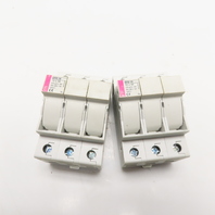 ETI EFD 10 3-Pole 32A 690V DIN Rail Mount Fuse Holder Lot Of 2
