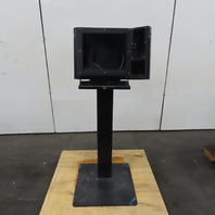 Industrial Pedestal Monitor Enclosure with Cooling Fans and Keyboard Tray
