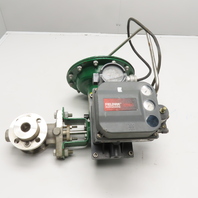Fisher 1052 V150 Vee-Ball Pneumatic Control Valve 1" #150 1052 Actuator Modified