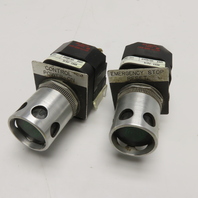 Allen-Bradley 800T-PA16 120V Illuminated Push Button Indicator Switch Lot Of 2