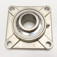 SUC206 SF206 4-Bolt Flange Bearing Unit 30mm Bore Stainless Steel