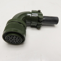 20-29 Amphenol Style 17-Pin Circular Military Connector 90° Backshell
