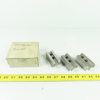 Vertech KT-6200P Soft Chuck Jaws Steel Flat End 1.5mm x 60° Serrations Lot/3