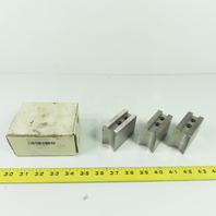 Vertech KT-6200P Soft Chuck Jaws Steel Flat End 1.5mm x 60° Serrations Lot/3